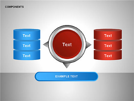 Components Diagram, Slide 5, 00206, Shapes — PoweredTemplate.com