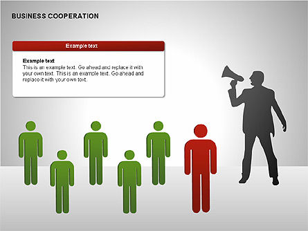 Diagrammes de coopération commerciale, Diapositive 3, 00208, Schémas d'étapes — PoweredTemplate.com