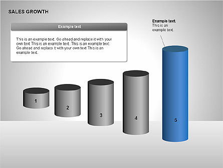 Diagram Pertumbuhan Penjualan, Gratis Templat PowerPoint, 00213, Diagram Panggung — PoweredTemplate.com