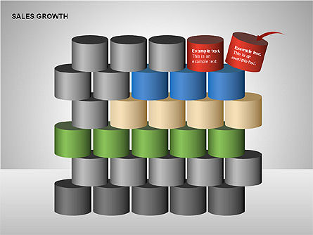 판매 성장 다이어그램, 슬라이드 13, 00213, 단계 도표 — PoweredTemplate.com