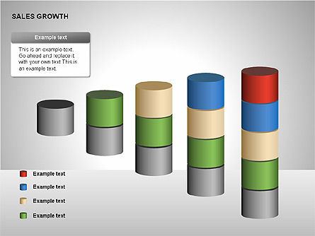 판매 성장 다이어그램, 슬라이드 3, 00213, 단계 도표 — PoweredTemplate.com