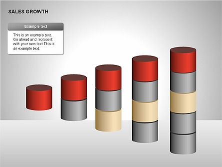 판매 성장 다이어그램, 슬라이드 4, 00213, 단계 도표 — PoweredTemplate.com
