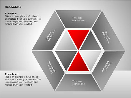 Hexagons diagrama, Deslizar 15, 00214, Gráficos Matriciais — PoweredTemplate.com