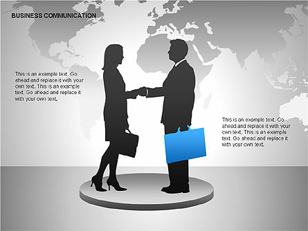Diagramas de comunicación empresarial, 00215, Formas — PoweredTemplate.com