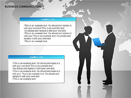 Diagramas de comunicação de negócios, Deslizar 3, 00215, Formas — PoweredTemplate.com