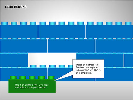 Diagramas de bloques de Lego, Diapositiva 12, 00217, Cuadros de texto — PoweredTemplate.com