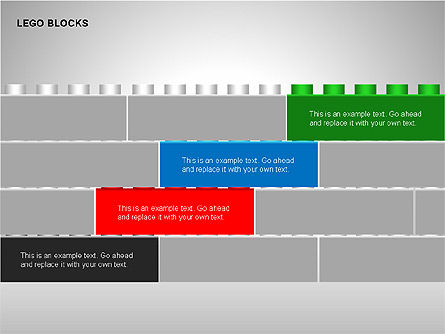 Lego blockiert Diagramme, Folie 13, 00217, Textfelder — PoweredTemplate.com
