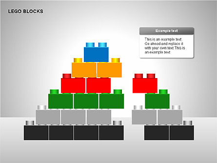 Lego Blocks Diagrams, Slide 15, 00217, Text Boxes — PoweredTemplate.com
