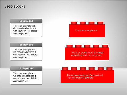 Lego blokken diagrammen, Dia 6, 00217, Tekstvakken — PoweredTemplate.com