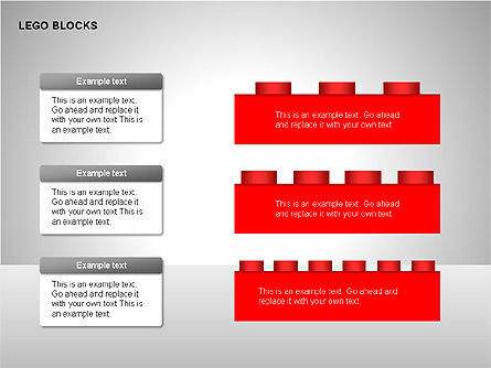 Lego blokken diagrammen, Dia 7, 00217, Tekstvakken — PoweredTemplate.com