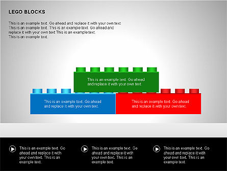 Lego blockiert Diagramme, Folie 8, 00217, Textfelder — PoweredTemplate.com