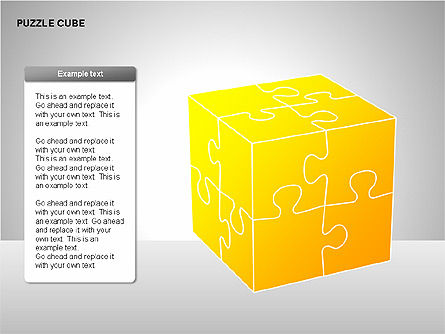 Puzzle-Würfel-Diagramme, Folie 12, 00218, Puzzle-Diagramme — PoweredTemplate.com