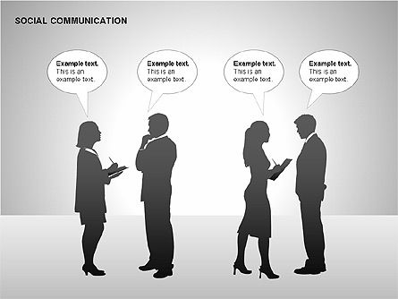 Communication Shapes, Slide 3, 00219, Shapes — PoweredTemplate.com