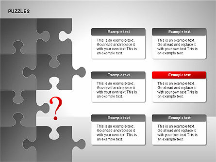 Puzzels met stukjes diagrammen, Dia 10, 00220, Puzzeldiagrammen — PoweredTemplate.com