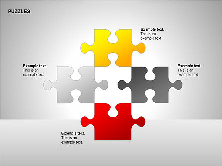 Puzzles mit Stückdiagrammen, Folie 13, 00220, Puzzle-Diagramme — PoweredTemplate.com