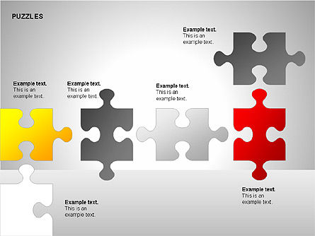 Rompecabezas con diagramas de piezas, Diapositiva 14, 00220, Diagramas de puzzle — PoweredTemplate.com