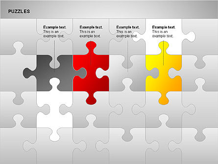 Puzzle con diagrammi pezzi, Slide 2, 00220, Diagrammi Puzzle — PoweredTemplate.com