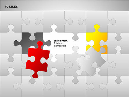 Puzzels met stukjes diagrammen, Dia 3, 00220, Puzzeldiagrammen — PoweredTemplate.com