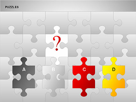 Puzzels met stukjes diagrammen, Dia 6, 00220, Puzzeldiagrammen — PoweredTemplate.com