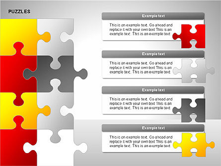 Puzzles avec des diagrammes de pièces, Diapositive 7, 00220, Schémas puzzle — PoweredTemplate.com