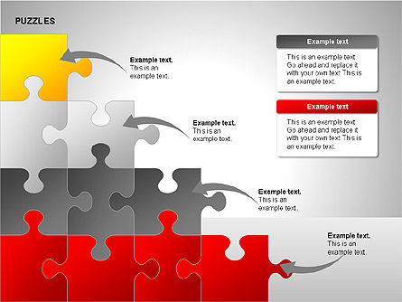 Puzzels met stukjes diagrammen, Dia 9, 00220, Puzzeldiagrammen — PoweredTemplate.com