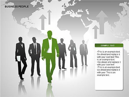 Diagramas de personas de negocios, Plantilla de PowerPoint, 00221, Modelos de negocios — PoweredTemplate.com