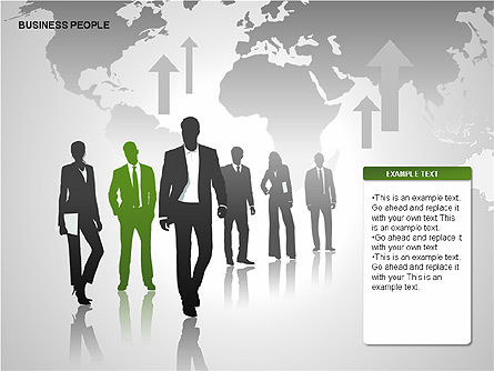 ビジネスマンの図, スライド 3, 00221, ビジネスモデル — PoweredTemplate.com