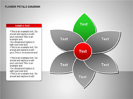 Fiore petali diagrammi, Slide 4, 00226, Diagrammi Palco — PoweredTemplate.com