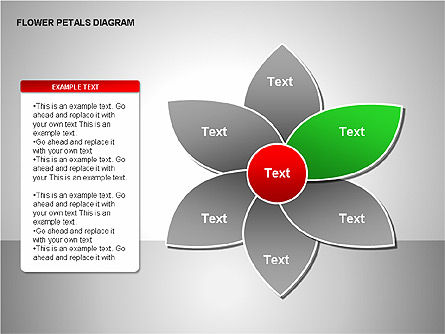 Fiore petali diagrammi, Slide 5, 00226, Diagrammi Palco — PoweredTemplate.com