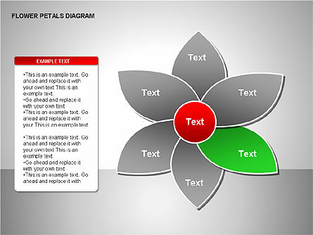 Fiore petali diagrammi, Slide 6, 00226, Diagrammi Palco — PoweredTemplate.com