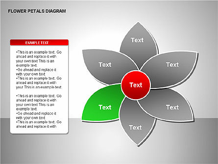 Fiore petali diagrammi, Slide 8, 00226, Diagrammi Palco — PoweredTemplate.com