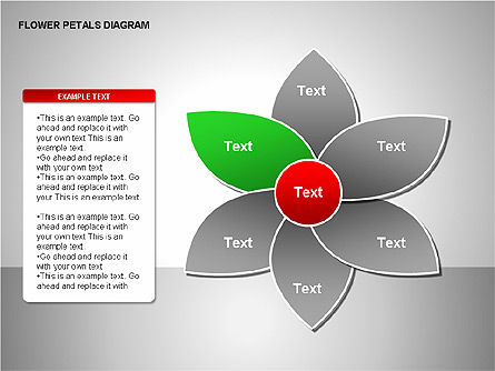 Fiore petali diagrammi, Slide 9, 00226, Diagrammi Palco — PoweredTemplate.com