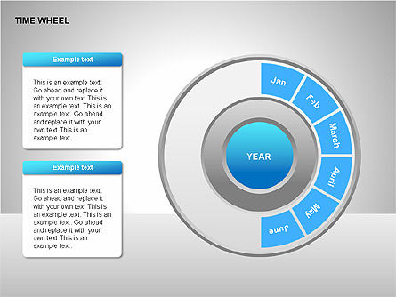 Time wiel diagrammen, Dia 3, 00227, Timelines & Calendars — PoweredTemplate.com