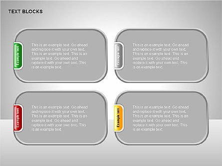 Gray Text Boxes Collection, Slide 4, 00228, Text Boxes — PoweredTemplate.com