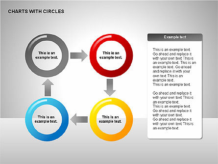 Flow Charts with Circles, Slide 10, 00229, Flow Charts — PoweredTemplate.com
