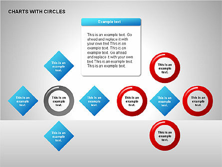 Flow Charts with Circles, Slide 13, 00229, Flow Charts — PoweredTemplate.com