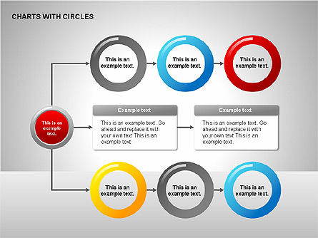 Flow Charts with Circles, Slide 14, 00229, Flow Charts — PoweredTemplate.com