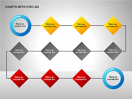 Flow Charts with Circles, Slide 15, 00229, Flow Charts — PoweredTemplate.com