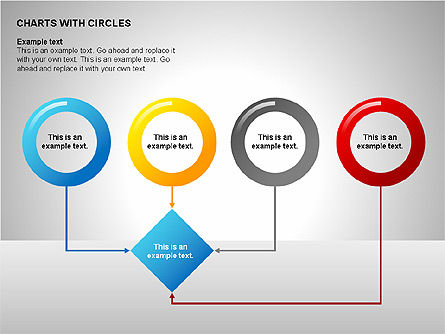 Flow Charts with Circles, Slide 2, 00229, Flow Charts — PoweredTemplate.com