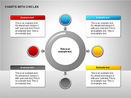 Flow Charts with Circles, Slide 6, 00229, Flow Charts — PoweredTemplate.com