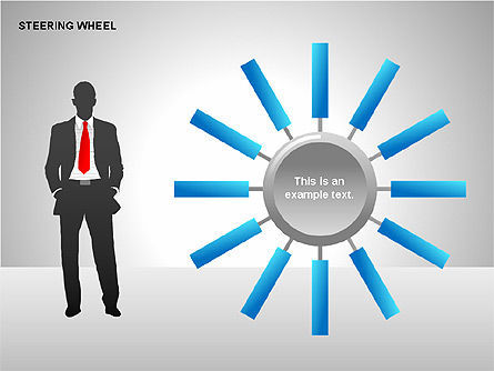 Diagram Roda Kemudi, Templat PowerPoint, 00230, Diagram Panggung — PoweredTemplate.com