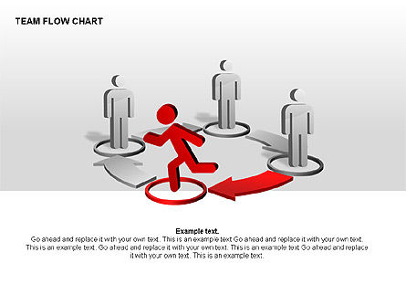 Team Flow Chart, Slide 3, 00235, Process Diagrams — PoweredTemplate.com