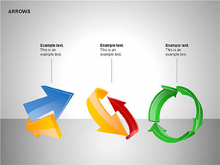 Diagramas de colección de flechas de interacción, Diapositiva 12, 00237, Formas — PoweredTemplate.com