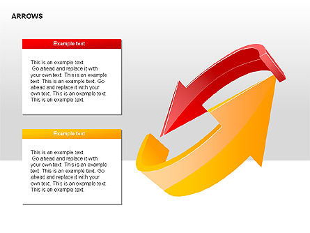 Diagrammes de collecte des flèches d'interaction, Diapositive 3, 00237, Formes — PoweredTemplate.com