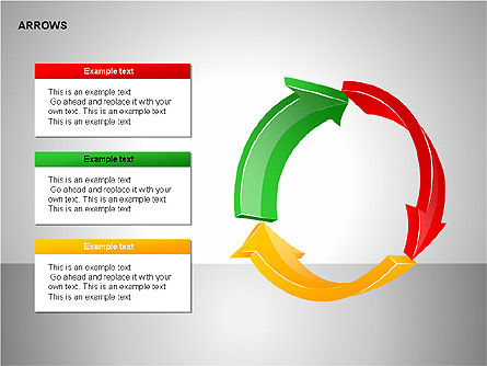 Diagramas de colección de flechas de interacción, Diapositiva 5, 00237, Formas — PoweredTemplate.com