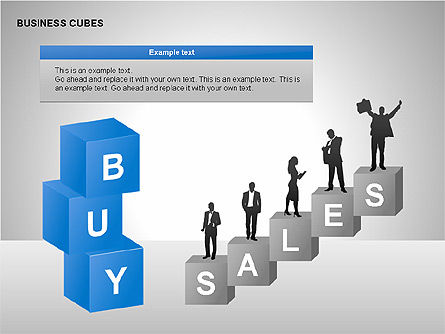 Diagrammes des cubes d'affaires, Diapositive 11, 00240, Graphiques matriciels — PoweredTemplate.com