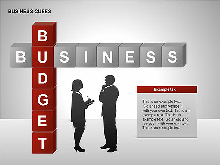 Diagrammes des cubes d'affaires, Diapositive 2, 00240, Graphiques matriciels — PoweredTemplate.com