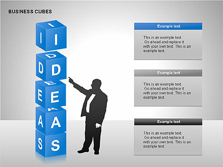 Diagrammes des cubes d'affaires, Diapositive 5, 00240, Graphiques matriciels — PoweredTemplate.com