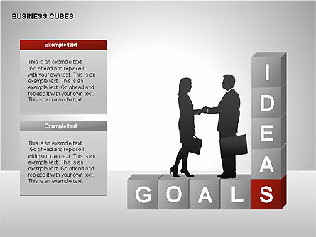 Diagrammes des cubes d'affaires, Diapositive 6, 00240, Graphiques matriciels — PoweredTemplate.com