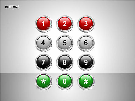 I pulsanti con le icone di raccolta, Slide 15, 00241, icone — PoweredTemplate.com